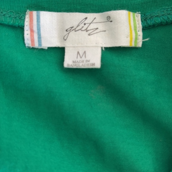 Glitz green  t-shirt Size M - Picture 3 of 4